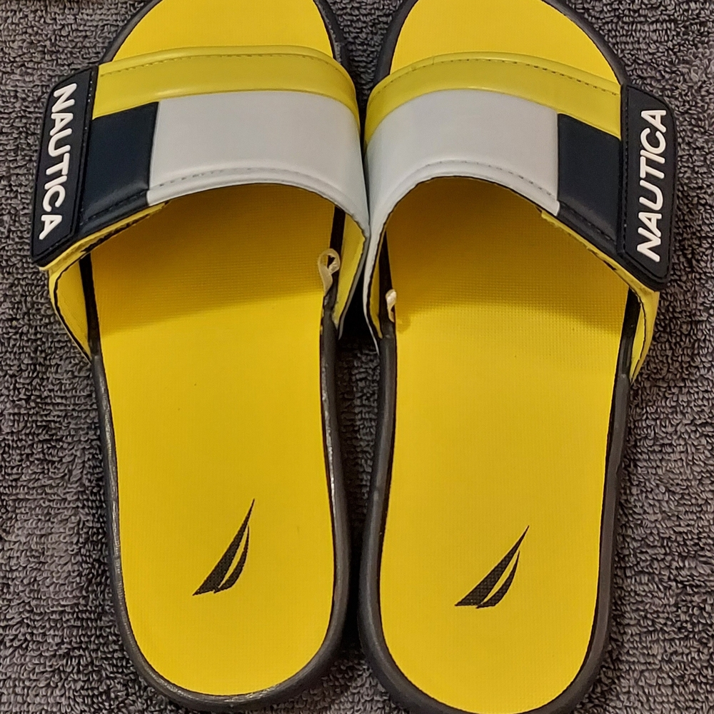Nautica Men's Yellow Slide Sandals